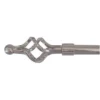 Extendable Brushed Chrome Curtain Pole With Cage Finial - 0.7-1.2m -Livora Home Shop 12804432 2474843296302238