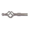 Extendable Cage Finial Curtain Pole - Brushed Chrome - 1.2-2.1m -Livora Home Shop 12804685 6684842775475388