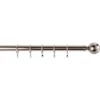 Satin Steel Fixed Curtain Pole & Ball Finial - 3.6m 1 Satin Steel Fixed Curtain Pole & Ball Finial - 3.6m -Livora Home Shop 12805922 1244831432147146