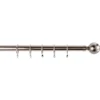 Satin Steel Fixed Curtain Pole & Ball Finial - 3m -Livora Home Shop 12805924 1704831432223448