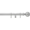Chrome 28mm Fixed Curtain Pole With Ball 3m -Livora Home Shop 12810036 1954831941043137