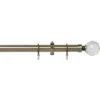 Brass 28mm Curtain Pole With Ball Finials 2.4m -Livora Home Shop 12810076 3954831952587002