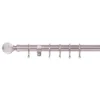 None Satin Steel Fixed Curtain Pole With Crystal Finial 1.2m -Livora Home Shop 12810081 1174831968073044