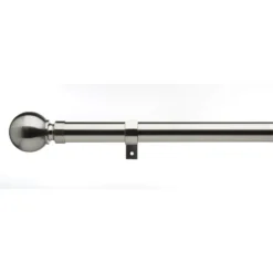 28mm Eyelet 3.0m Curtain Pole Satin Steel
