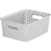Curver My Style Small Rectangular Plastic Storage Basket - Grey - 4L -Livora Home Shop 12814407 5694831952006679
