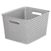 Curver My Style Large Rectangular Plastic Storage Basket - Grey - 18L -Livora Home Shop 12814518 1354831970374356