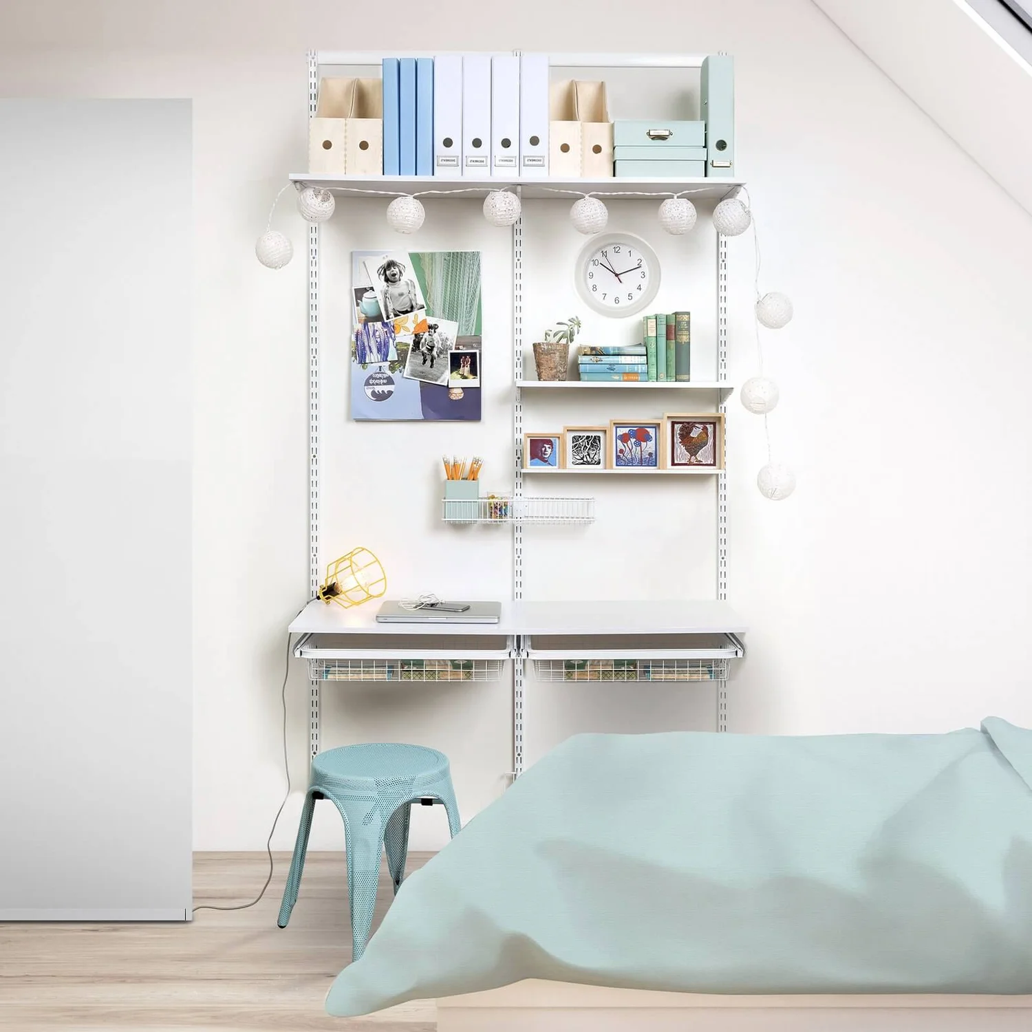 None Double Slot Upright - White -300mm 4 None Double Slot Upright - White -300mm - Image 2