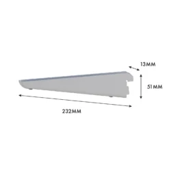 None Double Slot Bracket - White -220mm -Livora Home Shop 12815727 1805034583481400