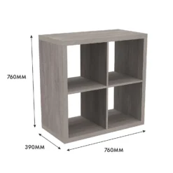 Clever Cube 2x2 Storage Unit - Grey Oak -Livora Home Shop 12816001 6645023383832989