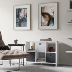 Clever Cube Fabric Insert - Woven Silver -Livora Home Shop 12816126 5124929107203581