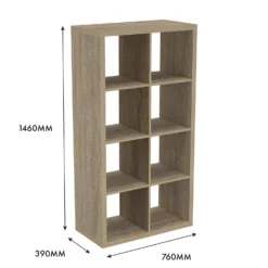 Clever Cube 4x2 Storage Unit - Oak -Livora Home Shop 12816157 1065014368240330