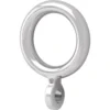 Harrison Drape Cafe Chrome Effect Curtain Rod Rings - 10 Pack -Livora Home Shop 12817680 8814831910396628