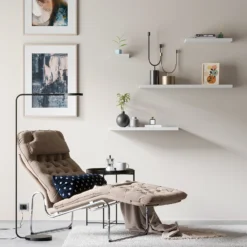 Floating Shelf - White Matt -1200 X 240 X 38mm -Livora Home Shop 12817720 1234887325999644