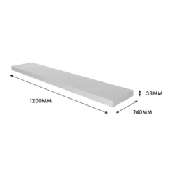 Floating Shelf - White Matt -1200 X 240 X 38mm -Livora Home Shop 12817720 1554976219298882