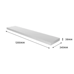 Floating Shelf - White Gloss - 1200 X 240 X 38mm -Livora Home Shop 12817808 2084976219312907