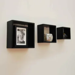 Wall Cubes 3 Pack - Black Matt -Livora Home Shop 12817961 1014833223204962