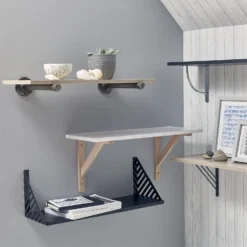 None Lines Bracket - Black - 200x200mm -Livora Home Shop 12820767 1334832975316030