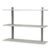 3 Tier Shelf Kit - White Oak & Nickel Bracket