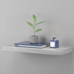 Floating Shelf - Grey Oak - 600 X 240 X 38mm -Livora Home Shop 12822025 5144876423820541