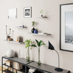 Floating Shelf - Grey Oak - 600 X 240 X 38mm -Livora Home Shop 12822025 8304887314432523