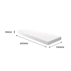Matt White Floating Shelf - 600 X 240 X 38mm 9 Matt White Floating Shelf - 600 X 240 X 38mm -Livora Home Shop 12822027 4774976219354031