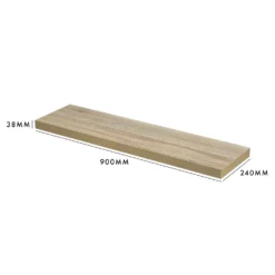 Floating Shelf - Sanoma Oak - 900 X 240 X 38mm -Livora Home Shop 12822050 1494964085563400