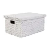 Large Water Hyacinth Storage Box - White Washed -Livora Home Shop 12823514 2074831944528987