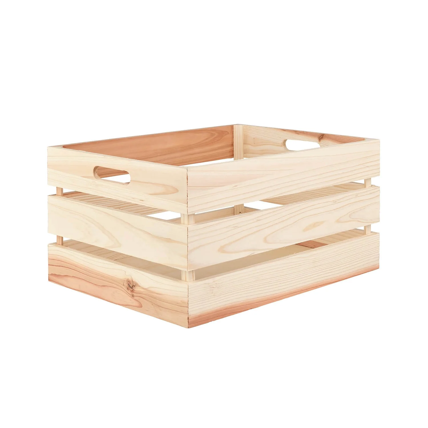 Natural Wooden Crates - Set Of 3 4 Natural Wooden Crates - Set Of 3 - Image 2