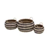 Black Round Flatweave Baskets - Set Of 3 -Livora Home Shop 12829226 7964831918442718