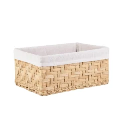 White & Natural Water Hyacinth Baskets - Set Of 3 -Livora Home Shop 12829228 8474832982412848
