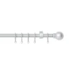 Extendable Ball Finial Curtain Pole - Silver - 1.7-3m (13/16mm) -Livora Home Shop 12831860 1144831957586871