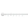 Extendable Ball Finial Curtain Pole - White - 1.2-2.1m (16/19mm) -Livora Home Shop 12831944 5324831966558386