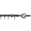 Extendable Cage Finial Curtain Pole - Black - 1.2-2.1m (16/19mm) -Livora Home Shop 12831958 1324831966647078