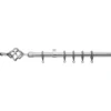 Extendable Cage Finial Curtain Pole - Chrome - 1.7-3m (16/19mm) -Livora Home Shop 12831963 2084831968087093