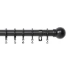 Extendable Ball Finial Curtain Pole - Black - 1.2-2.1m (25/28mm) -Livora Home Shop 12831969 1214831957833801