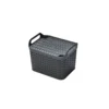 Medium Urban Storage Basket With Lid - Graphite 1 Medium Urban Storage Basket With Lid - Graphite -Livora Home Shop 12837353 1474831942875096