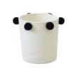 Round Cotton Rope Mono Pom Pom Basket -Livora Home Shop 12886598 5764857031547139