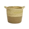 Neutral Corn And Jute Medium Woven Basket -Livora Home Shop 12886599 1574857031570299
