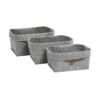 Set Of 3 Grey Oval Felt Baskets -Livora Home Shop 12886601 1724857031602681