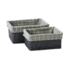 Set Of 2 Grey Willow Lined Baskets 2 Set Of 2 Grey Willow Lined Baskets -Livora Home Shop 12886613 2684857031686024