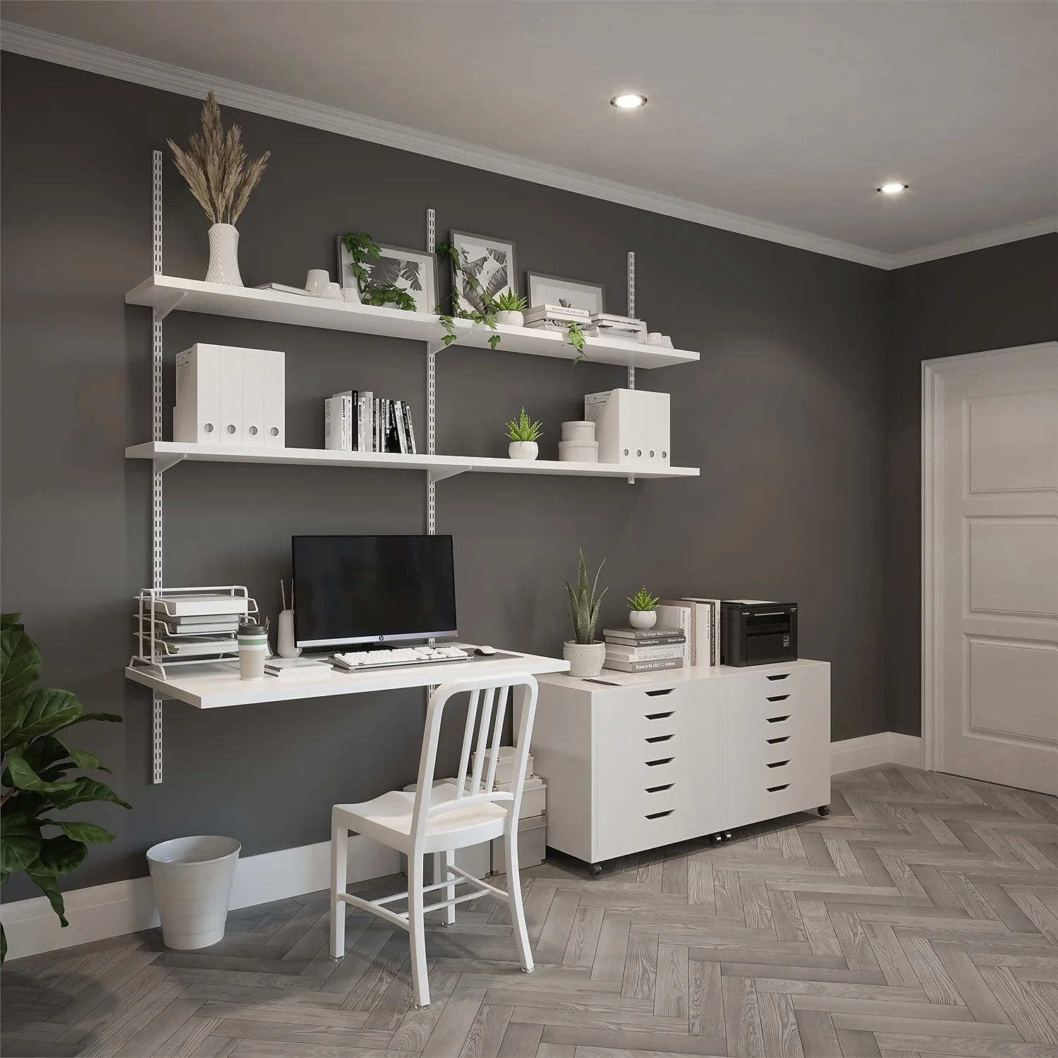 Anti-bacterial Twin Slot Shelving Kit - 1219mm White Twinslot And 216mm Brackets - White 6 Anti-bacterial Twin Slot Shelving Kit - 1219mm White Twinslot And 216mm Brackets - White - Image 4