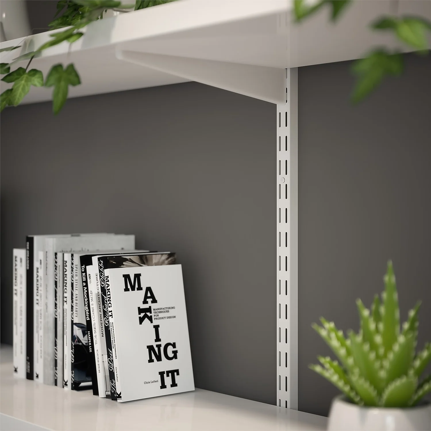 Anti-bacterial Twin Slot Shelving Kit - 1600mm White Twinslot And 270mm Brackets - White 5 Anti-bacterial Twin Slot Shelving Kit - 1600mm White Twinslot And 270mm Brackets - White - Image 3