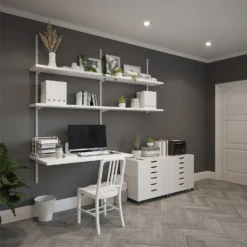 Anti-bacterial Twin Slot Shelving Kit - 1600mm White Twinslot And 270mm Brackets - White 9 Anti-bacterial Twin Slot Shelving Kit - 1600mm White Twinslot And 270mm Brackets - White -Livora Home Shop 12888876 1674843290953331