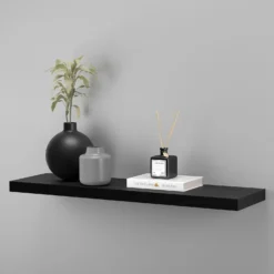 Flexi Storage Decorative Shelving Floating Shelf Black Oak 900x38x240mm -Livora Home Shop 12889895 8824867914451104
