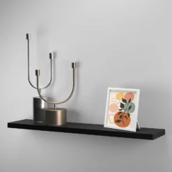 Flexi Storage Decorative Shelving Floating Shelf Black Oak 1200x38x240mm -Livora Home Shop 12889901 1714867914537906