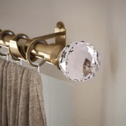 Crystal Orb Finial - Antique Brass -Livora Home Shop 12892949 9164843600555656