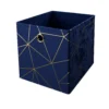 Clever Cube Velvet Geometric Insert - Navy & Gold -Livora Home Shop 12932950 1104887876578460