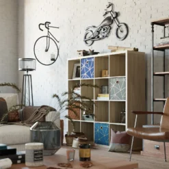 Clever Cube Velvet Geometric Insert - Navy & Gold -Livora Home Shop 12932950 5294887876692979