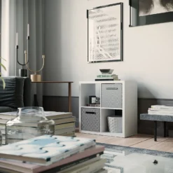 Clever Cube Patterned Fabric Insert - Grey Jacquard 6 Clever Cube Patterned Fabric Insert - Grey Jacquard -Livora Home Shop 12932952 9524900282760877