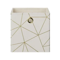 Clever Cube Velvet Geometric Insert - Cream & Gold -Livora Home Shop 12932955 1184887877001679